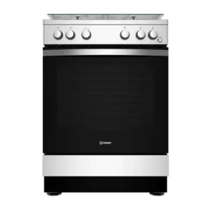 Cuisinière INDESIT 4 Feux à Gaz 60×60 avec Four à Gaz Gris