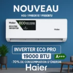 Climatiseur mural Haier Inverter Eco Pro 19000 BTU – HSU-19RBSR1E