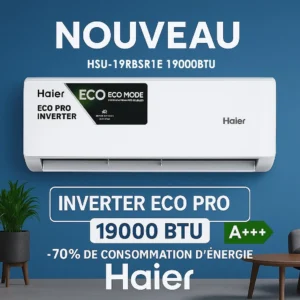 Climatiseur mural Haier Inverter Eco Pro 19000 BTU – HSU-19RBSR1E