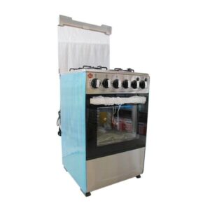 Cuisinière 4 feux Elbee dimension 60×60 inox allumage automatique rôtissoire