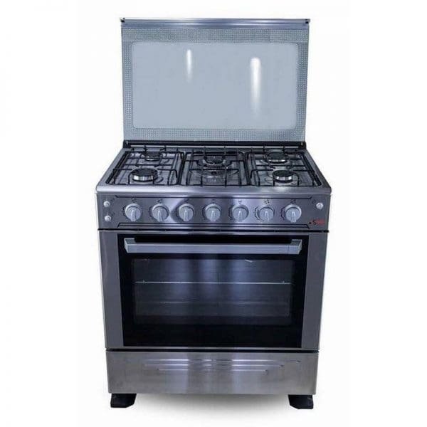 Cuisinière 5 feux Astech 80×60 inox