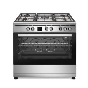 CUISINIERE ENDURO 90X60 PROFESSIONNELLE 90X60 A GAZ AVEC AFFICHAGE NUMERIQUE GRIS RGC90X60X