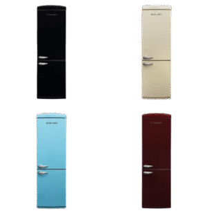 Réfrigérateur ENDURO Combiné 3 Tiroirs capacité 400 L A+ NoFrost modèle Rétro