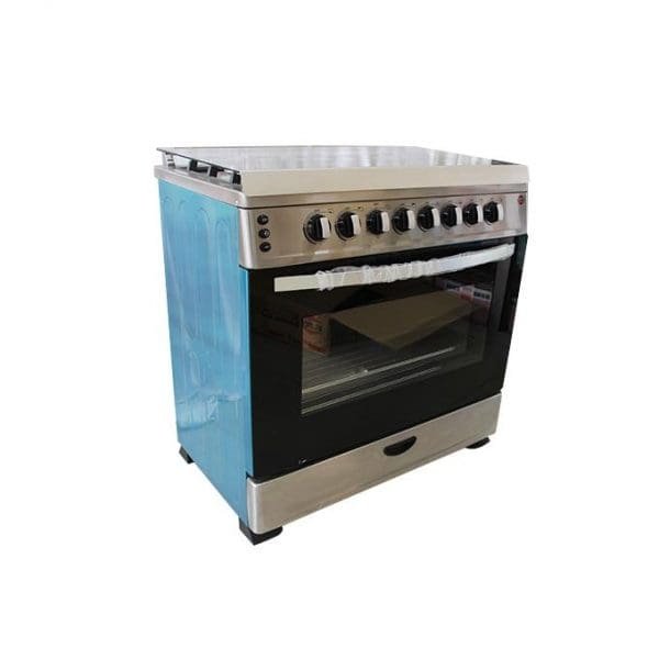 Cuisinière 5 feux Elbee dimension 90×60 Inox Lb950-60×90