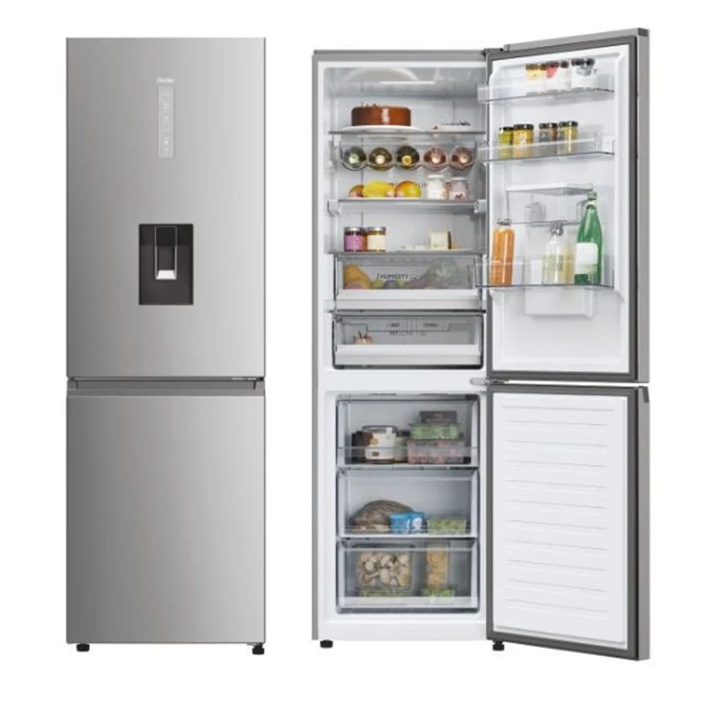 Réfrigérateur Haier HDPW5618DWPK – 350L, No Frost, Distributeur d’eau, 3 Tiroirs, Classe D – Gris