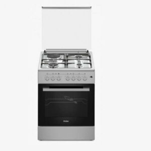 Cuisinière Haier 4 Feux dimension 60×60 inox 3 Feux à gaz et 1 Feu électrique