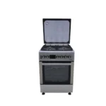 Cuisinière Astech dimension 60×60 4 Feux Inox Avec Ecran et Chaleur Tournente CK66ELCF