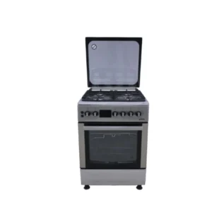 Cuisinière Astech dimension 60×60 4 Feux Inox Avec Ecran et Chaleur Tournente CK66ELCF